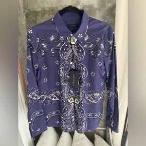 Burberry prorsum purple paisley shirt, Size S US men